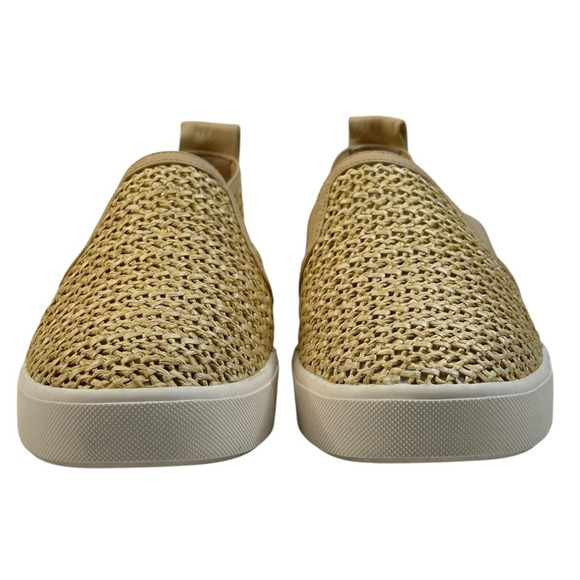 Vince Blair Natural Raffia Womens Slip On Sneakers Size 8M New $176 - Picture 3 of 10